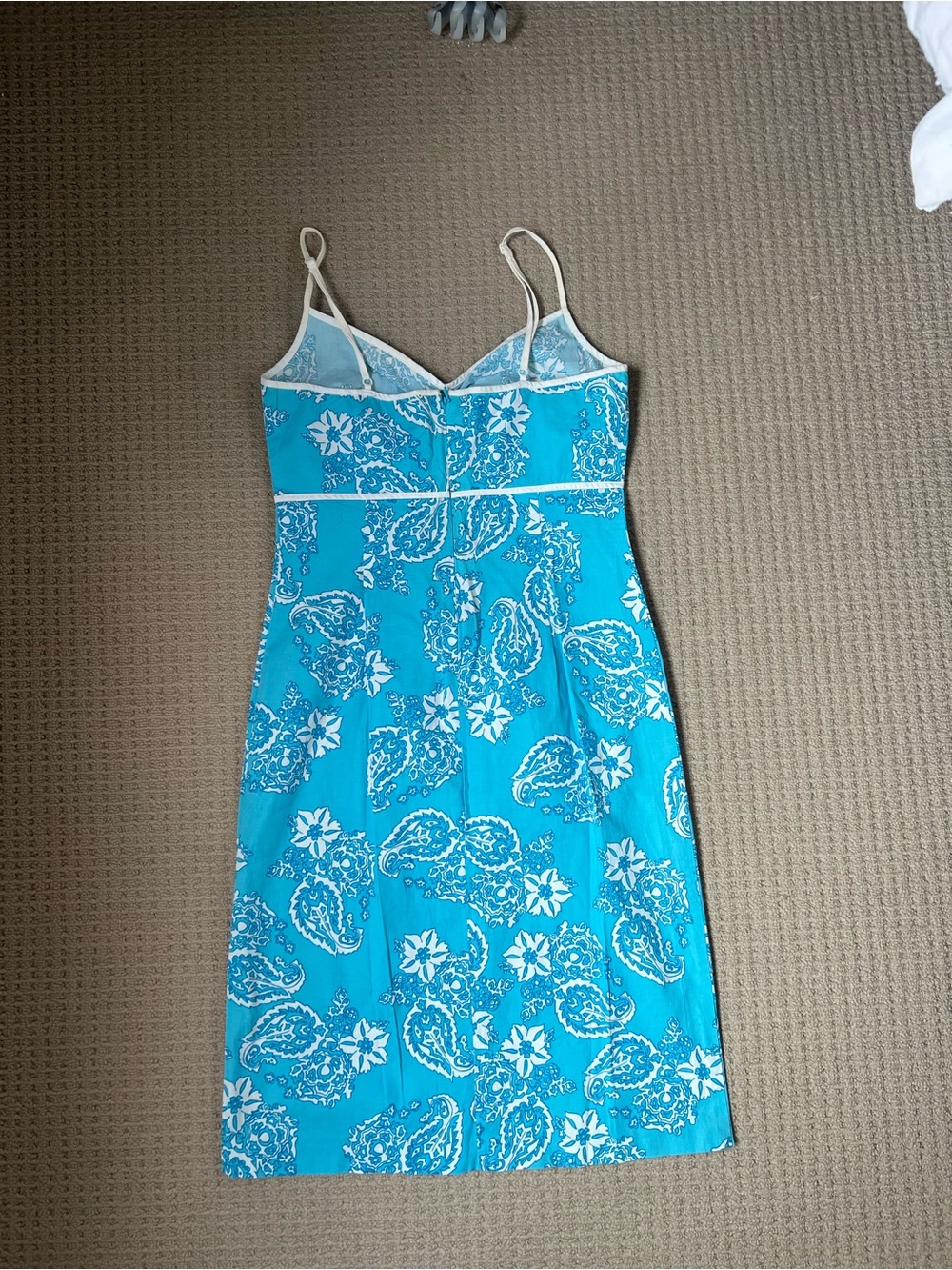 Smart Set Turquoise Paisley Slip Dress – Size 5 - Picture 2 of 6